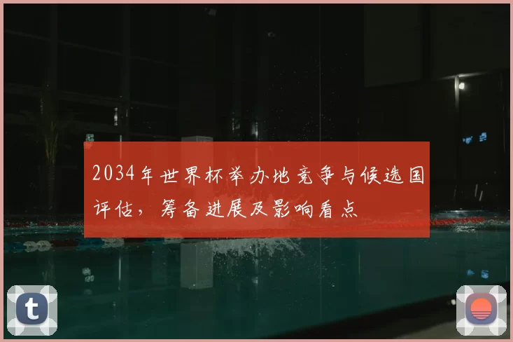 2034年世界杯举办地竞争与候选国评估,筹备进展及影响看点